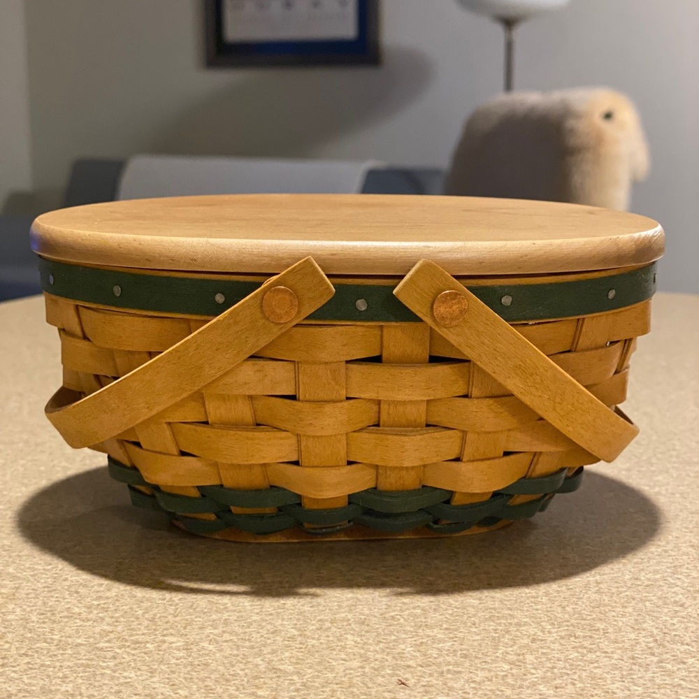 Longaberger 2004 Tree Trimming Gumdrop Basket with Protector and Lid